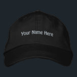 Casquette Brodée Votre nom ici Personnalisé Belle Couleur Noire<br><div class="desc">Tapez votre nom Texte ou Word Casquettes,  Black Color Casquettes Il est Cool et beau brodé Casquette brodé Élégant brodé</div>