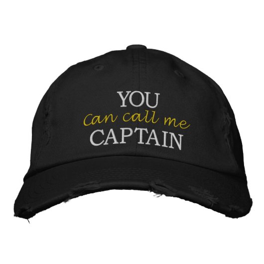 Casquette Brodée Vous pouvez m'appeler Capitaine (Devant)