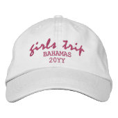 Casquette Brodée Voyage entre filles Cadeau brodé personnalisé (Devant)