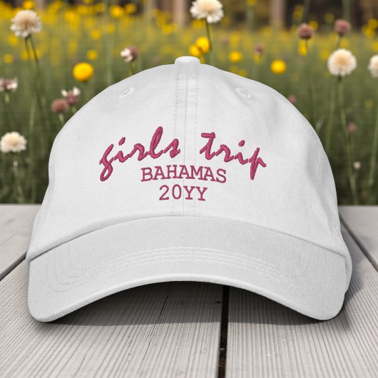 Casquette Brodée Voyage entre filles Cadeau brodé personnalisé