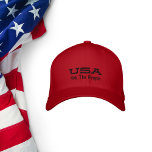 Casquette Brodée We The People, USA avec Initiales<br><div class="desc">We The People, USA avec Initials brodés Casquette de baseball. Montré ici en rouge avec broderie noire. Idéal pour les patriotes de montrer leur soutien à la Constitution américaine pendant la saison électorale ou à tout moment. Le texte avant inclut : USA et We The People, et le texte arrière...</div>