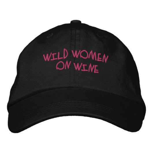 Casquette Brodée Wild Women on Wine Embroidered Hat (Devant)