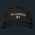 Casquette Brodée WILLIAMSBURG NY sur le style Vintage noir<br><div class="desc">WILLIAMSBURG NY broderie sur casquette en coton noir de style vintage. La broderie est personnalisable à d'autres choix de couleurs en sélectionnant le bouton "Modifier la conception" de l'outil. Vous pouvez également choisir la couleur du casquette sur la page principale de l'article.</div>