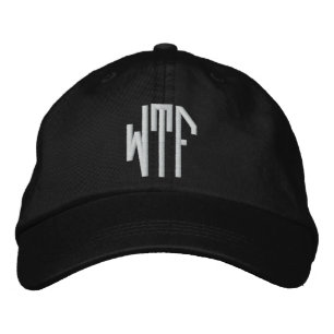 Casquette Brodée WTF lg oct adj blk ht