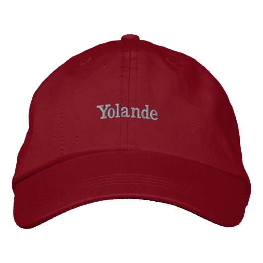 Casquette Brodée "Yolande" Nom Masculin Brodé, (Devant)