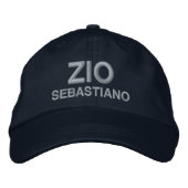 Casquette Brodée Zio Embroidered Cap Custom Gift for Italian Uncle (Devant)
