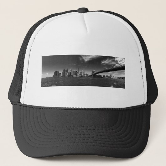 Casquette Brooklyn noir panoramique (Devant)