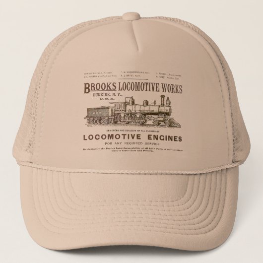 Casquette Brooks Steam Locomotive Works 1890 (Devant)