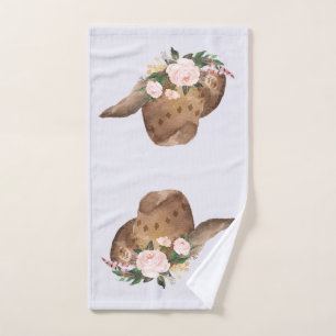 Casquette Brown Cowgirl avec fleurs roses