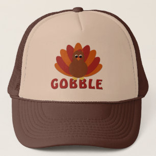 Casquette Brown Cute Turkey Gobble
