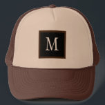 Casquette Brown et Tan Custom Single Initial Classic<br><div class="desc">Cette casquette simple et moderne est parfaite pour personnaliser avec une initiale.</div>