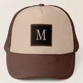 Casquette Brown et Tan Custom Single Initial Classic (Devant)