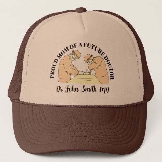 Casquette brown Pastel Proud Moms of Future Doctors (Devant)