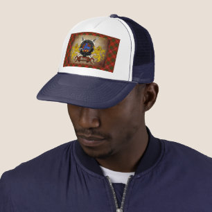 Casquette Bruce Scottish Tartan & Badge Trucker Hat