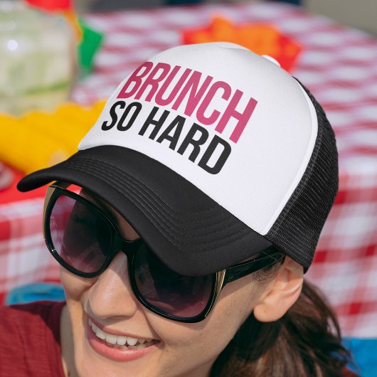 Casquette Brunch So Hard Magenta & Black