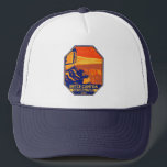 Casquette Bryce Canyon National Park Utah Inspiration Point<br><div class="desc">Design d'illustration vectorielle de Bryce Canyon. Le parc est une vaste réserve dans le sud de l'Utah,  connue pour ses hoodoos couleur pourpre,  qui sont des formations rocheuses en forme de flèche.</div>