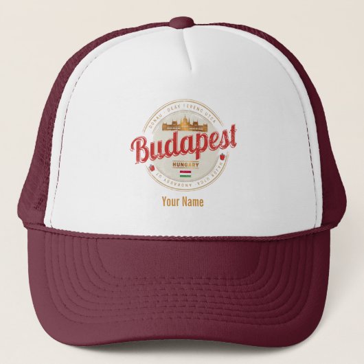 Casquette Budapest Design Hongrie Parlement Vintage (Devant)