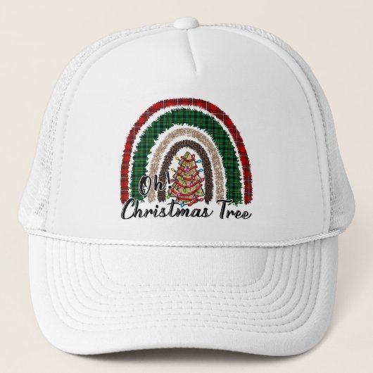 Casquette Buffalo Plaid & Empreinte de léopard Rainbow (2) (Devant)