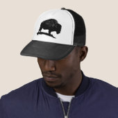 Casquette Buffle noir et blanc (En situation)