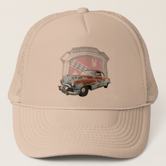 Casquette Buick 1950 rouillé se reposant avant emblème (Devant)