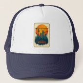 Casquette Built by Workers City Builder Labor Day Design (Devant)