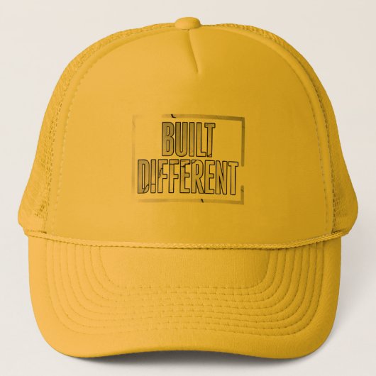 Casquette Built Different – Minimalist Motivational Hat (Devant)