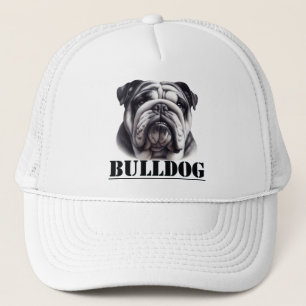 Casquette Bulldog en noir et blanc