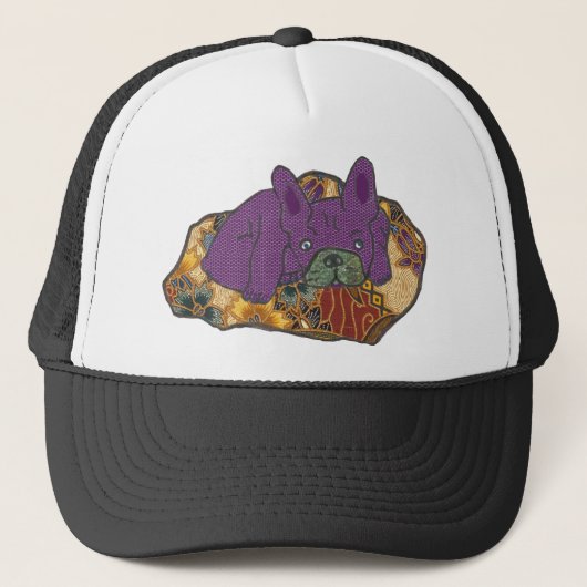 Casquette Bulldog français sur oreillers (Devant)