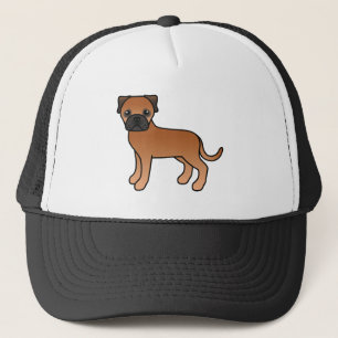 Casquette Bullmastiff Rouge Mignon Chien de Dessin Animé