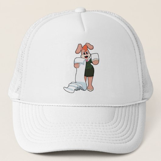 Casquette Bunny comme secrétaire avec papier (Devant)