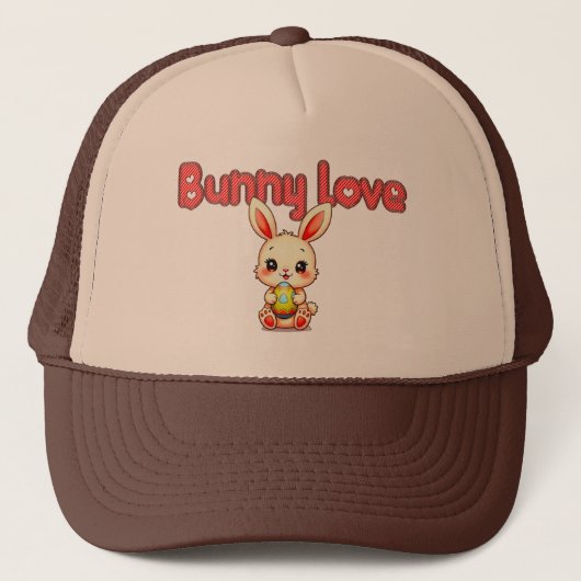 Casquette Bunny Love – Cute Easter Bunny Design - boné (Devant)
