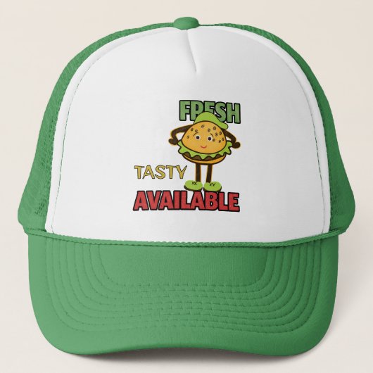 Casquette Burger frais amusant (Devant)