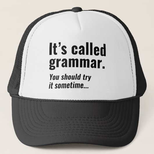 Casquette Ça s'appelle la grammaire (Devant)