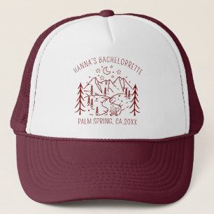 Casquette Cabine de camping de fête de Bachelorette personna