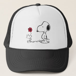 Casquette cacahuètes Snoopy & Woodstock Rouge & Noir