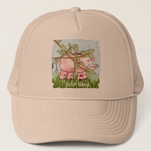 Casquette Cache d'éléphant rose (Devant)
