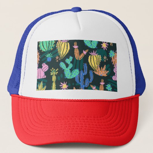 Casquette Cactus dessiné à la main : sans couture scandinave (Devant)