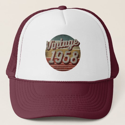 Casquette CADEAU D'ANNIVERSAIRE vintage 1958 POUR FEMMES (Devant)