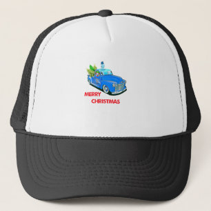 Casquette Cadeau de camion en bois de Noël pour les vacances