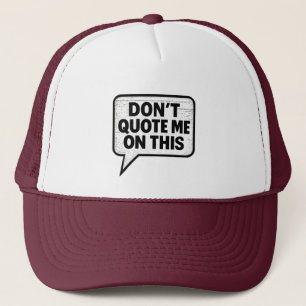 Casquette Cadeau de Sarcasme monochrome en gras - élégant