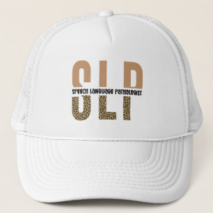 Casquette Cadeau d'orthophoniste impression guépard SLP