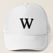 Casquette cadeau initial monogramme noir de souvenir (Devant)