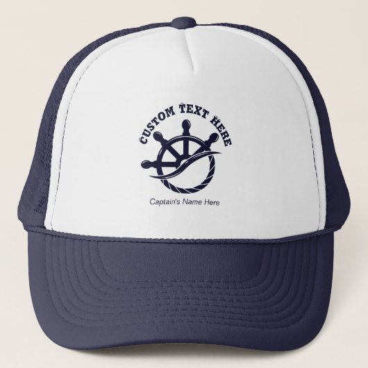 Casquette Cadeau nautique de bateau de capitaine personnalis (Devant)