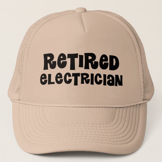 Casquette Cadeau retiré d'électricien (Devant)