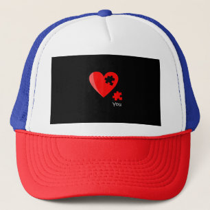 Casquette Cadeau T-shirt Saint-Valentin Puzzle à Coeur Pièce