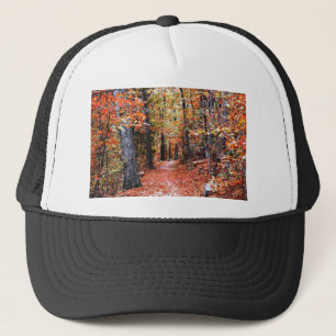 Casquette Cadeaux aquarelle Sentier de la forêt peinte autom