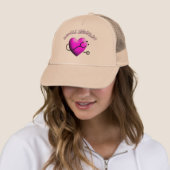 Casquette Cadeaux de conception de COEUR de ROSE d'aide (En situation)
