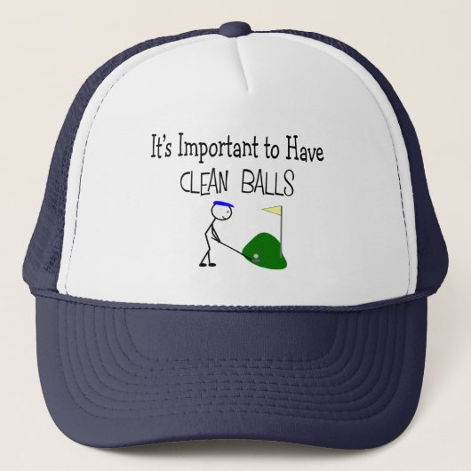 Casquette Cadeaux d'humour de golf "de BOULES PROPRES" de (Devant)