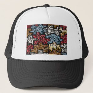 Casquette Cadeaux d'impression de puzzle RAB Rockabilly Léop