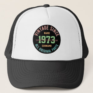 CASQUETTE CADEAUX PERSONNALISÉS NOM ANNIVERSAIRE ANNÉE VINTA
